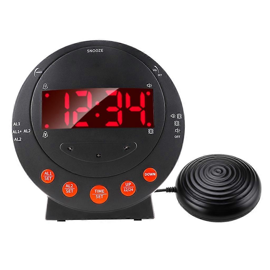 Extra Loud Vibrating Alarm Clock with Bed Shaker Electronic Alarm Clock
