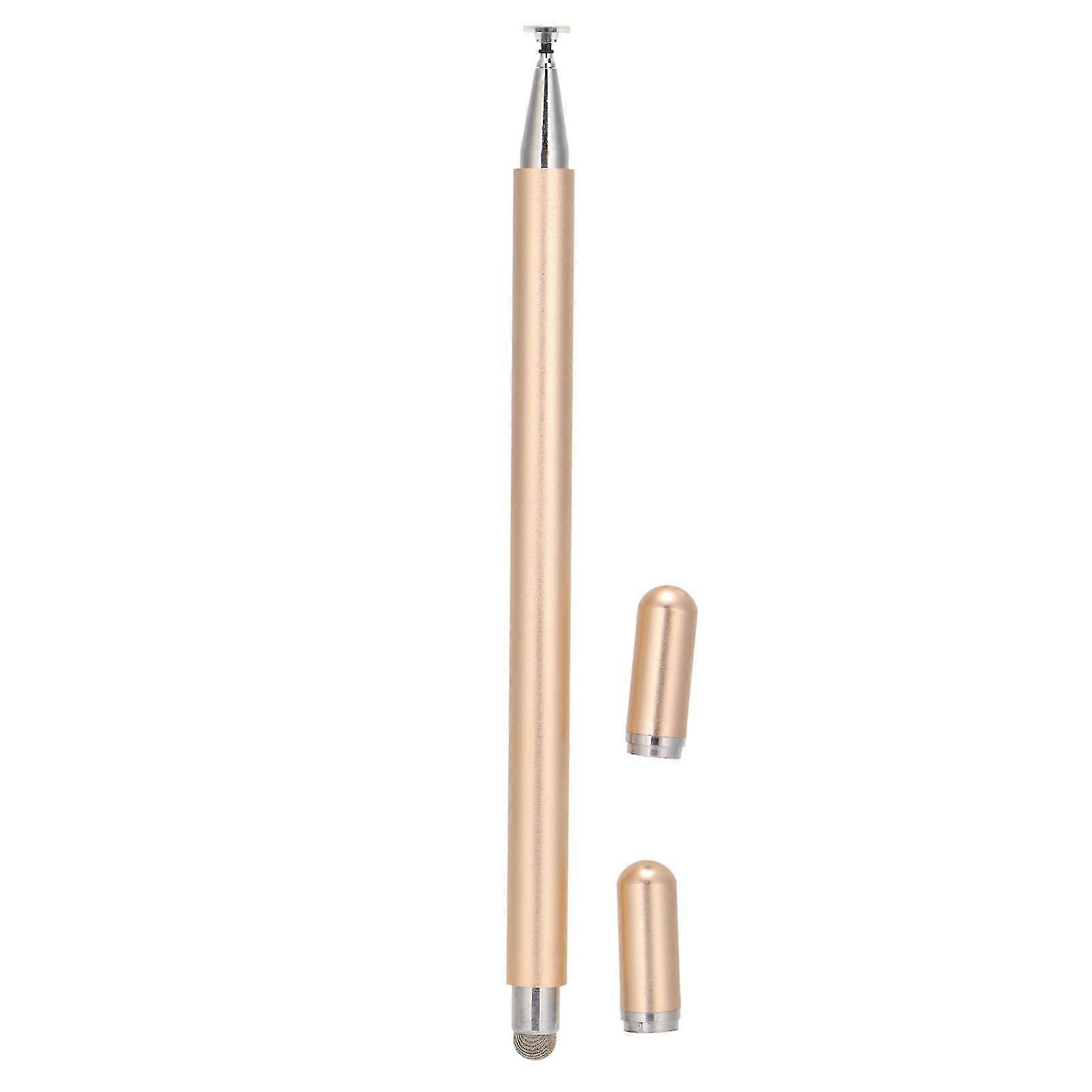 2 in 1 Stylus Pen - Accurate Control for Smart Devices - High Durability Aluminium Alloy - Gold