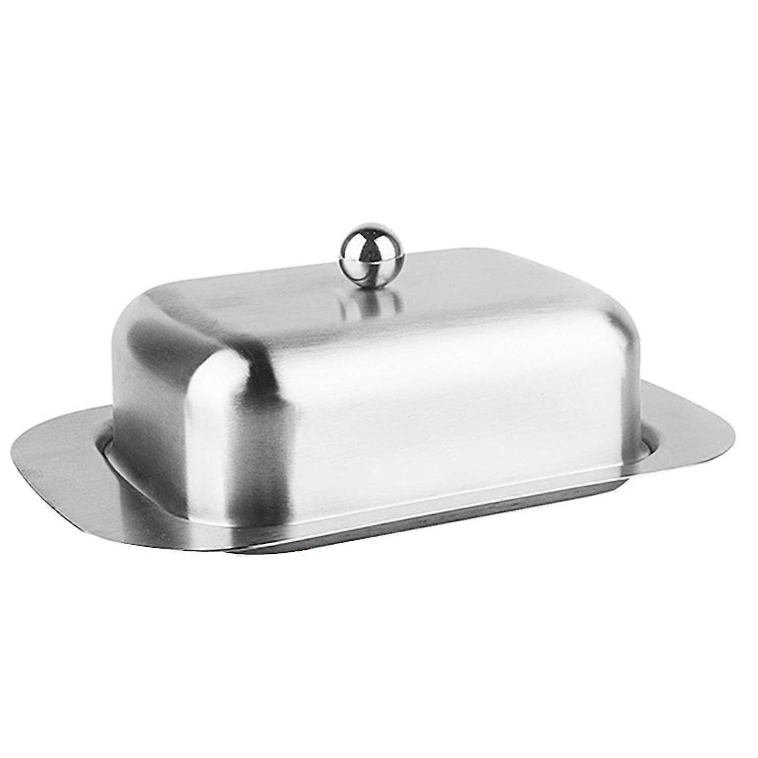 Smørfat med lokk Rustfritt stål BPA Gratis oppvaskmaskin Safe Storage Box for smørkakebrød