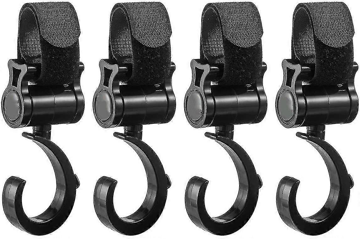 Stroller Hooks 4 Pack Stroller Hanger Bags Hook For Strollers Universal Stroller Clip Accessory (plastic-4pcs)