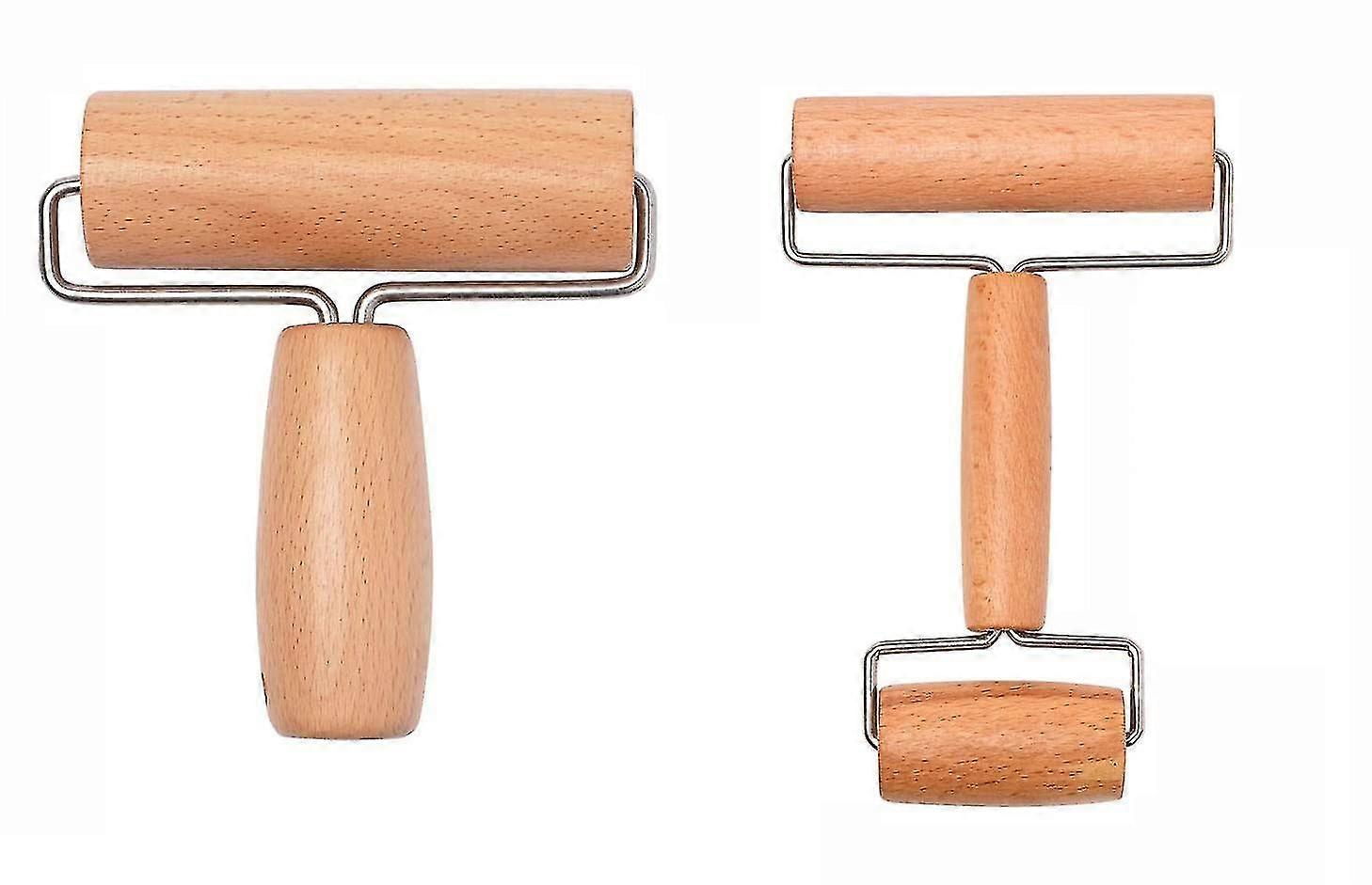 2 Pieces Rolling Pin Dough Roller T Shape And H Shaped For Baking