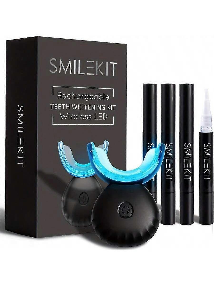 4-Pen Wireless Teeth Whitening Kit - Advanced LED Accelerator For Safe,Rapid Stain Removal At Home - Clinically Proven, Gentle & EffectiveWhitening So