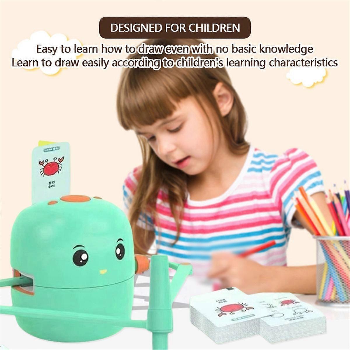 Interactive Educational Drawing Robot Learning Toy with 100 Cards Early ...