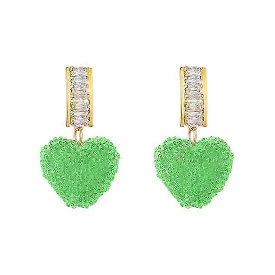 1 Pair Dangle Earrings Shiny Temperament Elegant Geometric Sparkling Decoration Cubic Zirconia Women Love