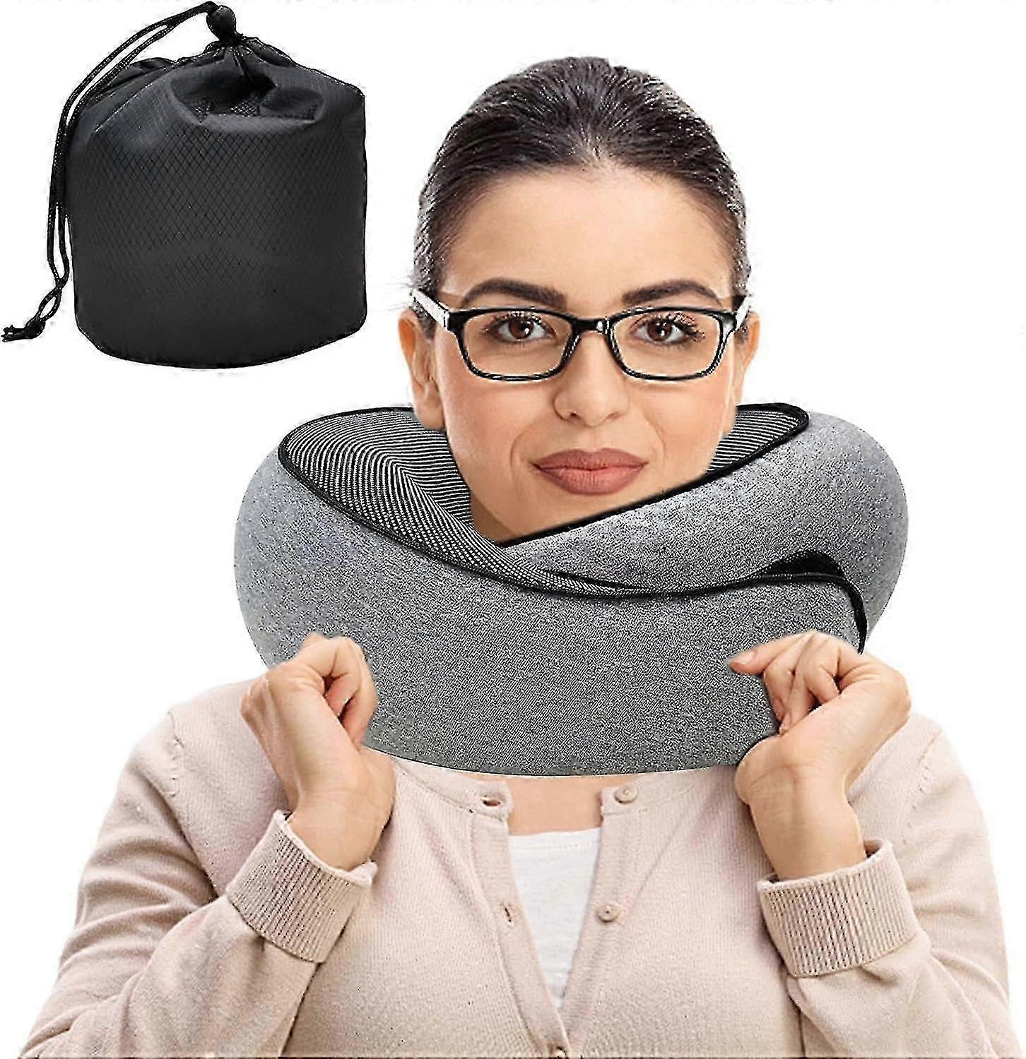 Neck Pillow With Carry Bag Neck Pillows For Travel Flight Essentials Airplane Pillow Travel Neck Pillows For Adults Kids Neck Pillows For Travel Memor
