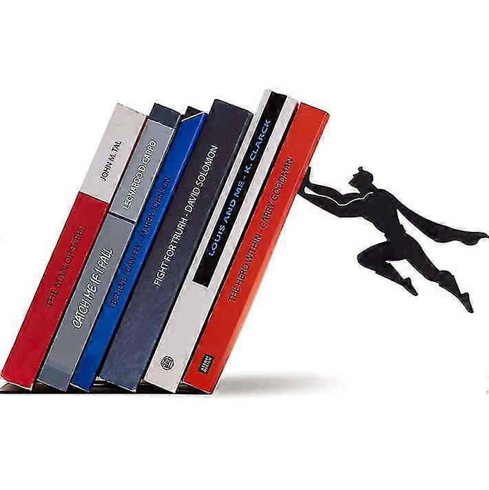 Unique Metal Decorative Bookends - Whimsical Hidden Book Ends Compatible With A Cool Book Holder Display -SX