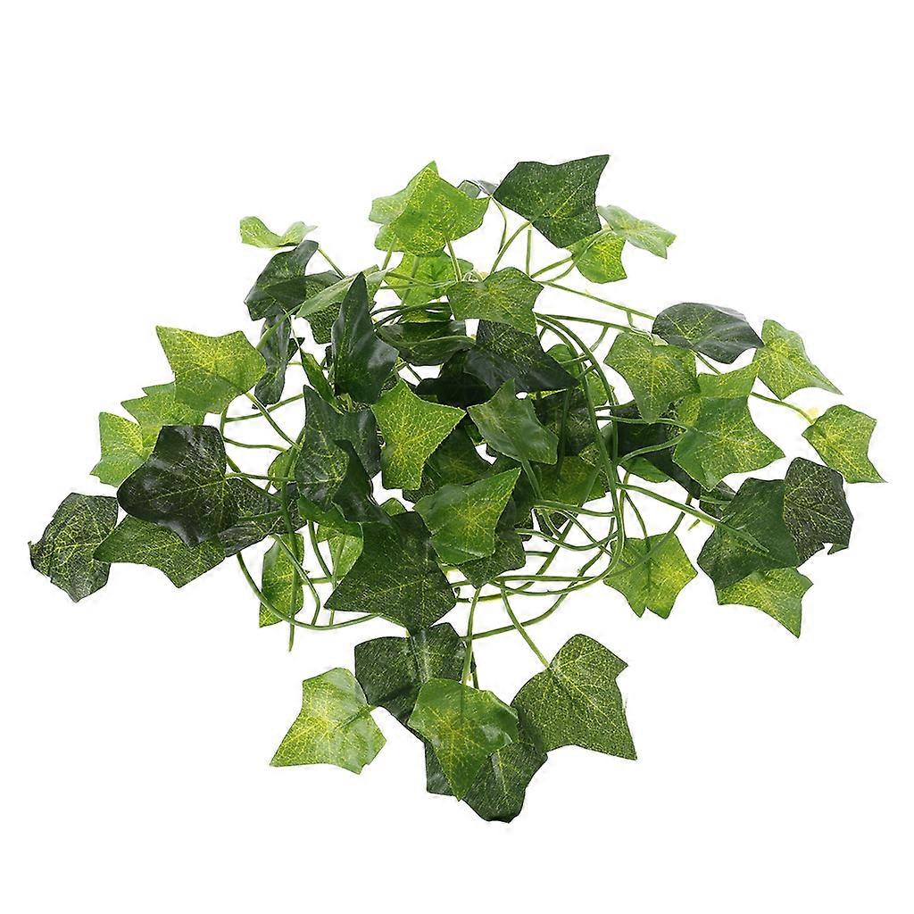 Reptiles Vine Artificial Hanging Plants Artificial Vines Leaf Reptiles Terrarium Decoration for Snakes Feeder Container Scarlet
