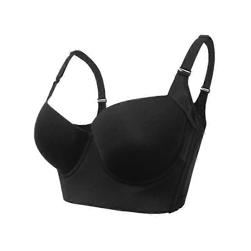 Seksowny Gorset Top Dla Kobiet Biustonosz Push Up Szerokie Wsparcie Pleców Postawa Biustonosz Głębokie Miseczki Shapewear Biustonosze Plus Size Bielizna Damska B C D E Miseczka