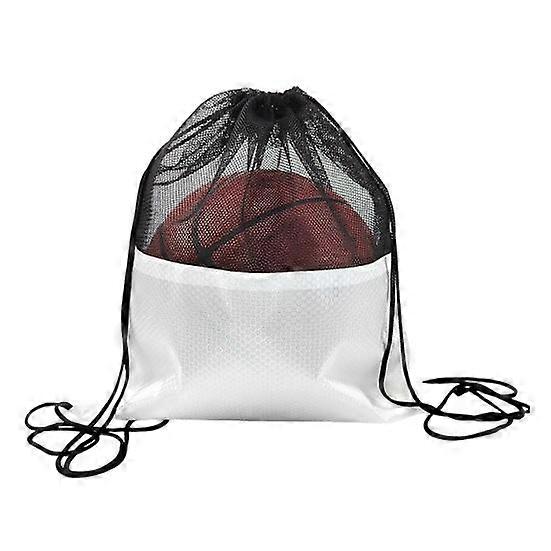 Basketball Storage Bag Sports Gym Backpack Drawstring Design Waterproof Honeycomb Fabric See-Through Mesh Football Soccer Pouch
