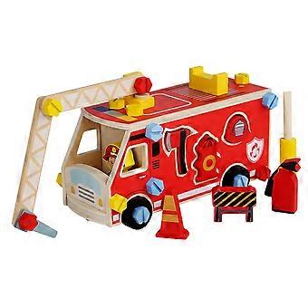 Wooden Nut and Bolts Toy Wooden Construction Building Set Simulation Toy Car Fine Movement Training Construction Kits for Kids