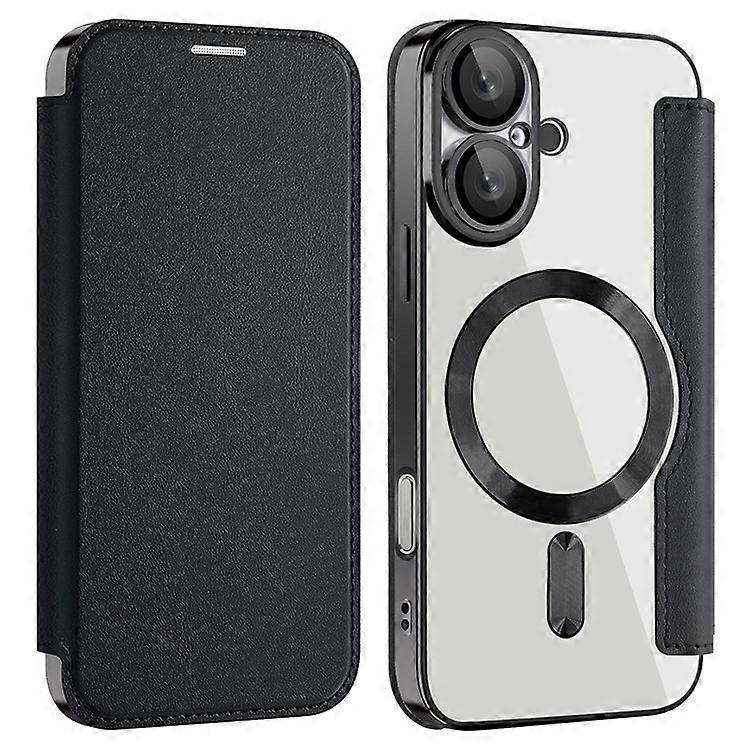Compatible For iPhone 16 Magnetic Case RFID Blocking Leather Phone Cover