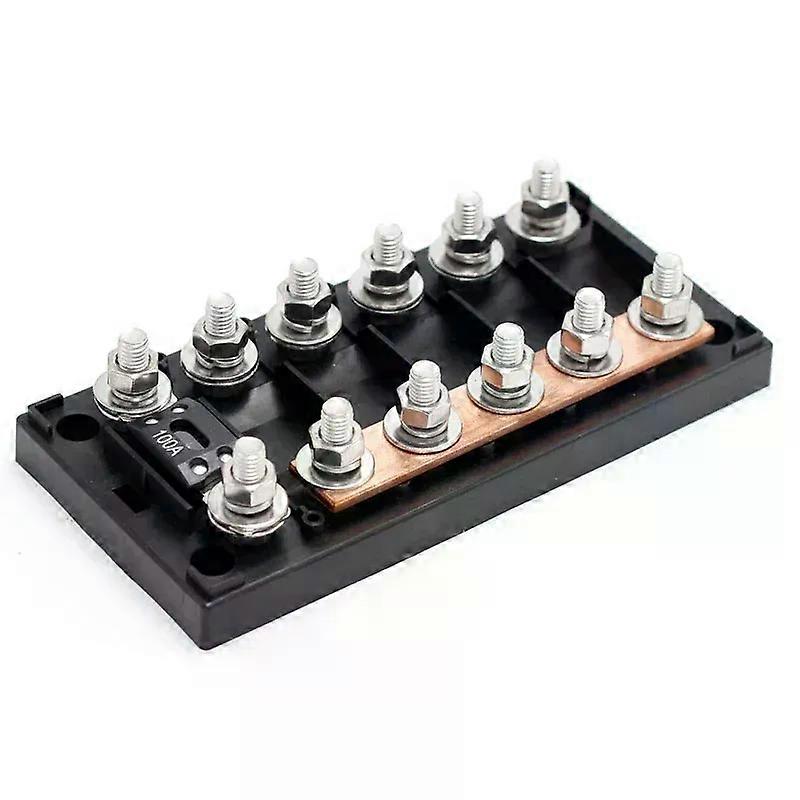 ANM MEGA Inline Fuse Holder Bolt-Down Studs 6Way Fuse Box 48V 100A