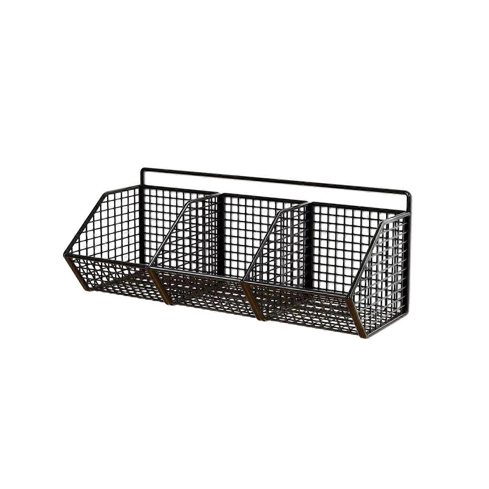 Ginger and Garlic Storage Box, Wall-Mounted Kitchen Rack with Hanging Basket for Seasoning and Sundries