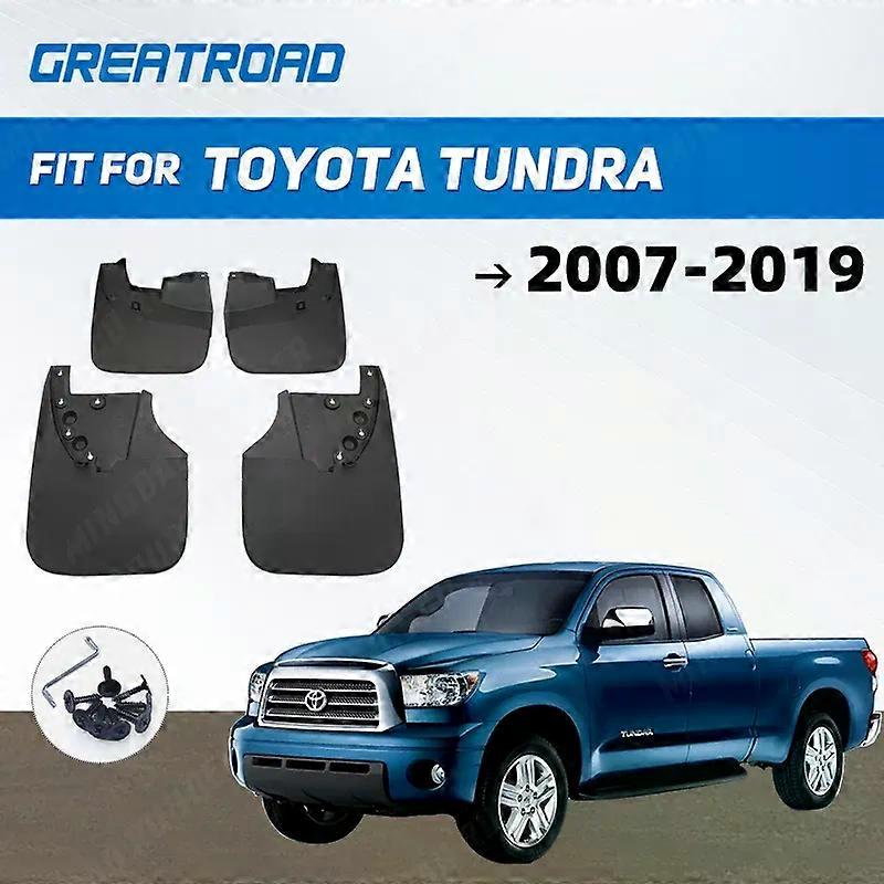 unique 4Pcs garde-boue garde-boue pour Toyota Tundra 2007 08 09 10 11- 2019 garde-boue avant et arrière haute qualité semi-rigide ABS Platic