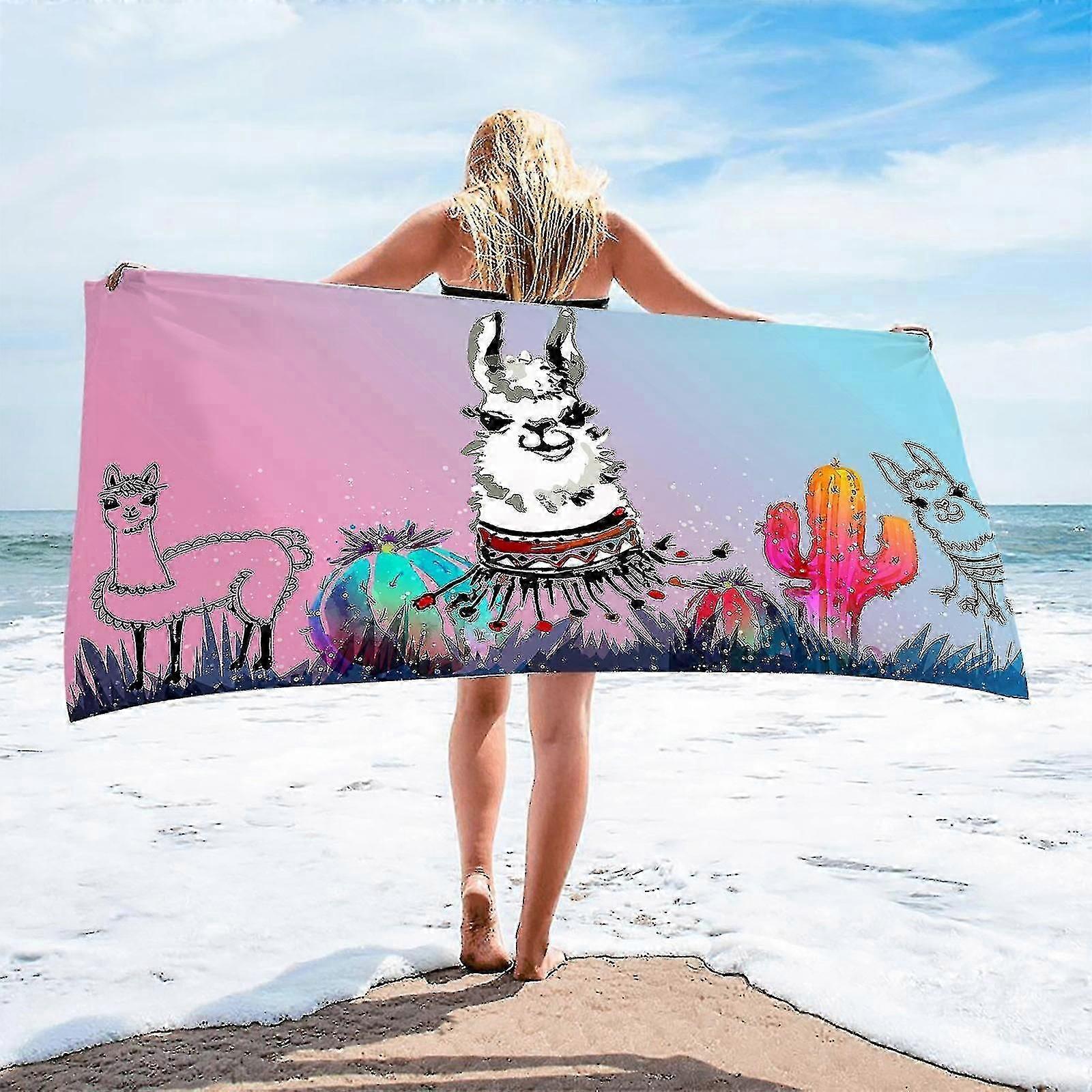 Microfiber Beach Towel Super Lightweight Colorful Bath Towel Sandproof Beach Blanket Multi-purpose Towel For Travel Swimming Pool 30x60 Inch