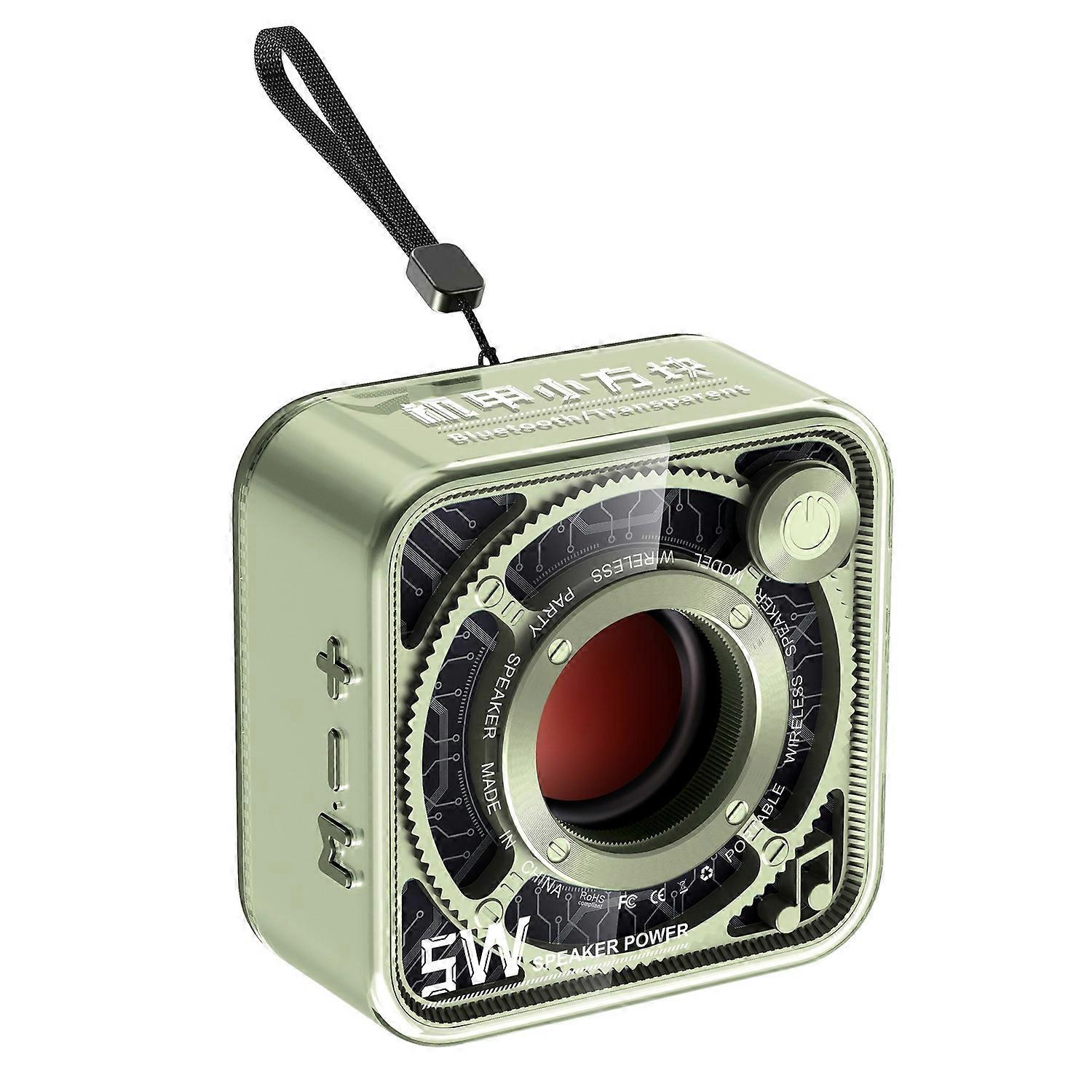 DW12 Portable Mini Bluetooth Speaker Transparent PC Wireless Subwoofer Support TF Card