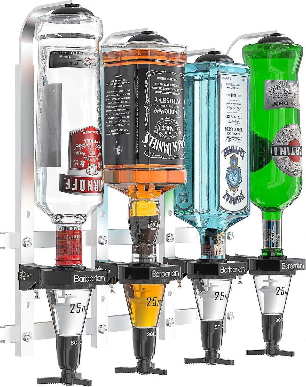 Wall Mounted Liquor Dispenser, Space-saving Solution For Your Home Bar, Aluminum Alloy Construction Ensures Durability And Style, Quick Release