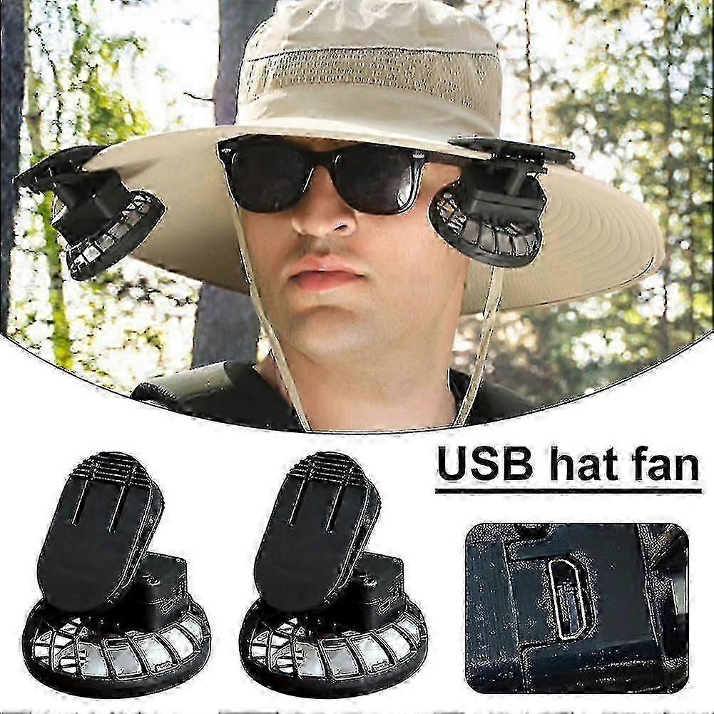 Portable Rechargeable USB Clip-On Mini Fan for Desk and Hat Cooling