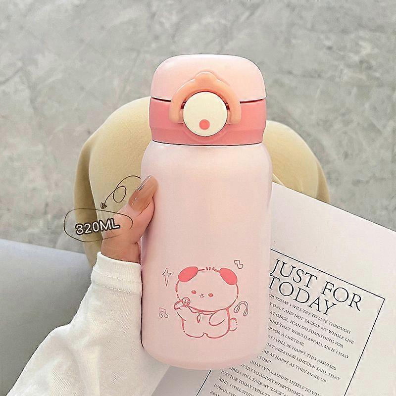 10oz/320Ml Stainless Steel Vacuum Insulated Water Bottle,Leakproof,BPA Free-Pink
