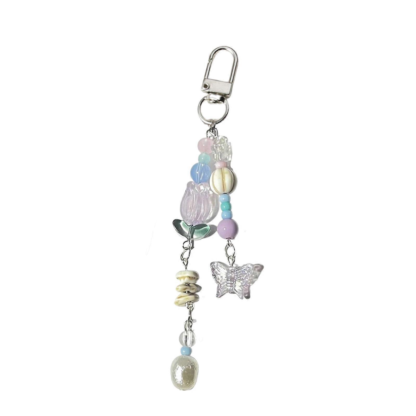 Eye Catching Phone Charm Unique Bowknot Keyring Delicate Keychain Phone Accessories Bag Pendant for Purse Backpack