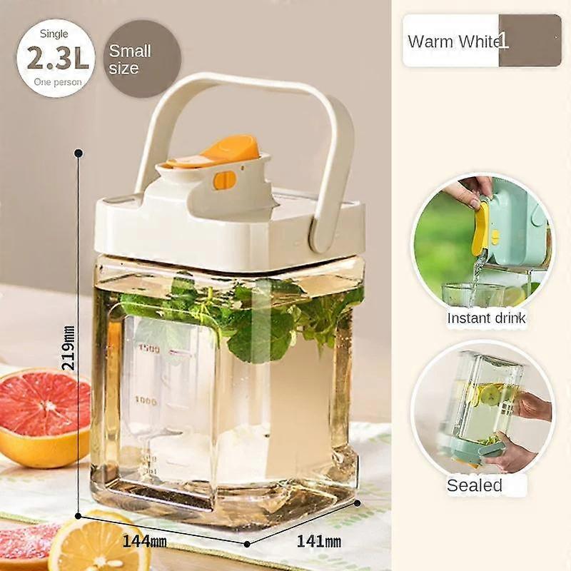 3.5L Cold Water Kettle With Faucet In Fridge Cold Bubble Bottle Kettle Fruit Tea Bucket Large Capacity Beverage Bucket