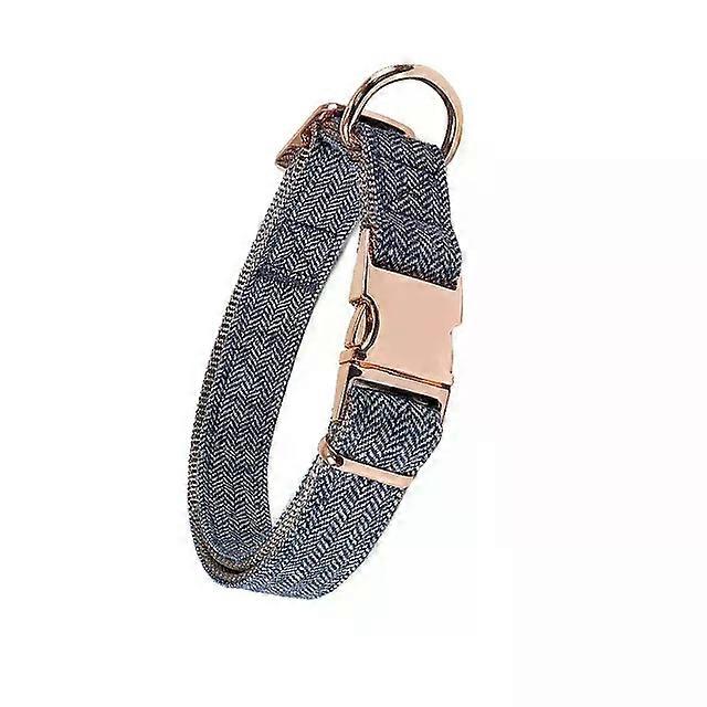 Elegant Style Twill Fabric Pet Collar With Rose Gold Buckle, Multiple Colors And Sizes AvailablePet Leashes