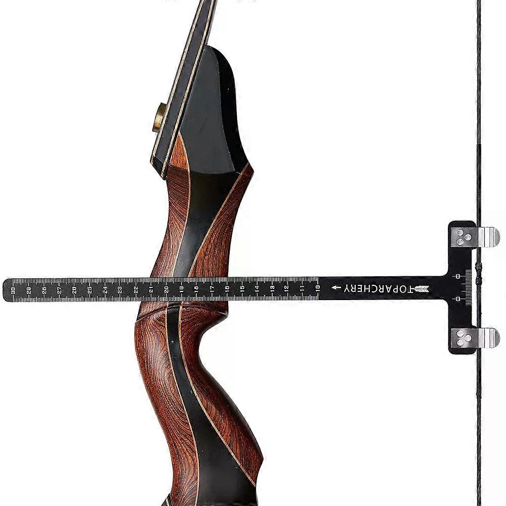 Archery Bow Square T Ruler Stainless Steel Material Hunting Measurement Tool Bow and Arrow Shooting Bowstring Positioning Scale