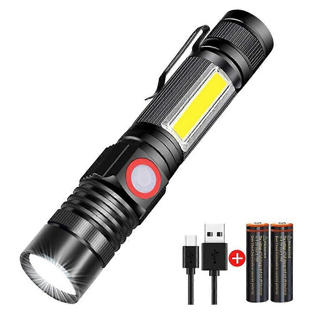 LED Flashlight, Portable, Tactical Lamp, Magnetic Base