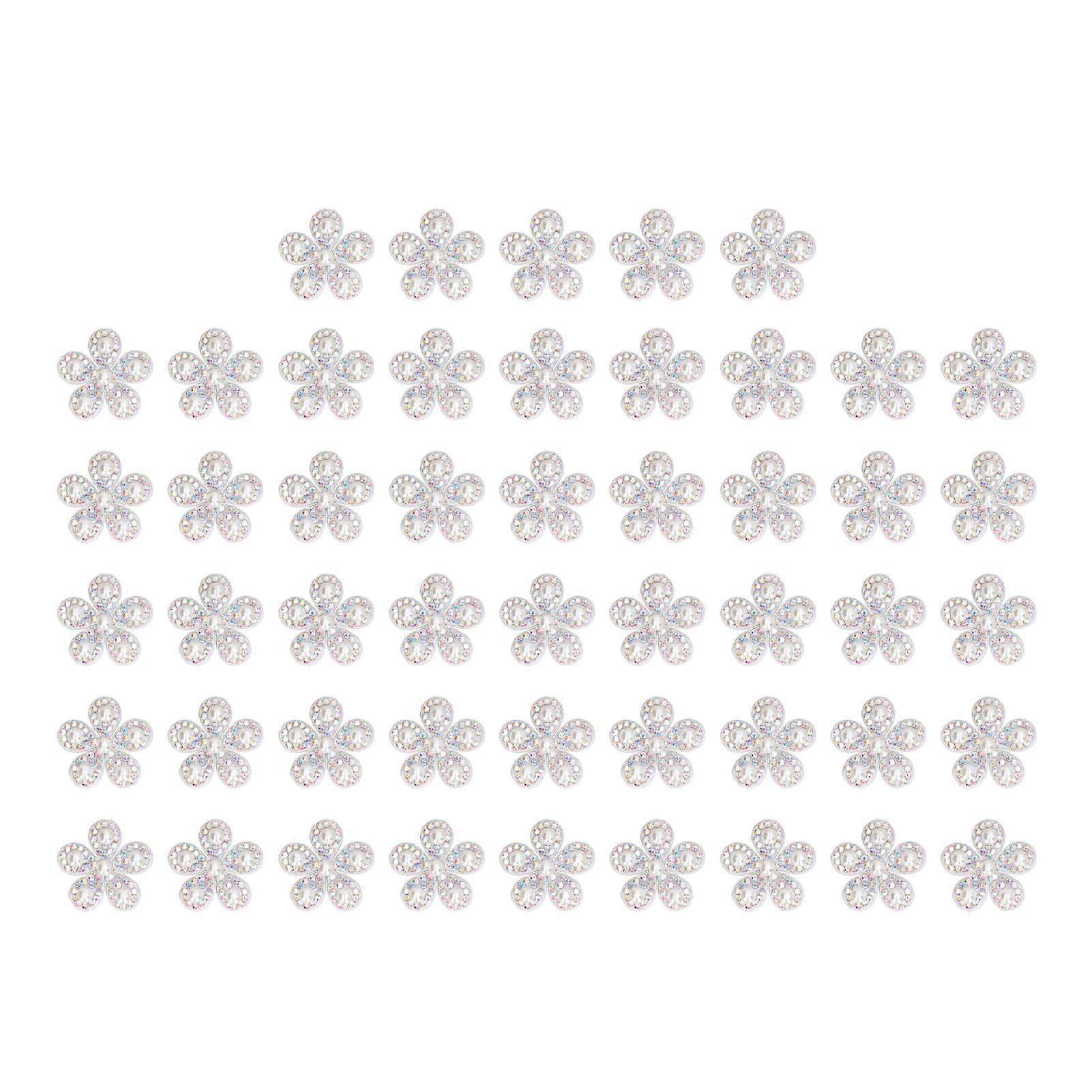 50pcs στρας λουλούδι DIY μοντέρνο όμορφο ράψιμο στα μπαλώματα για σακίδια περιλαίμια ρούχα