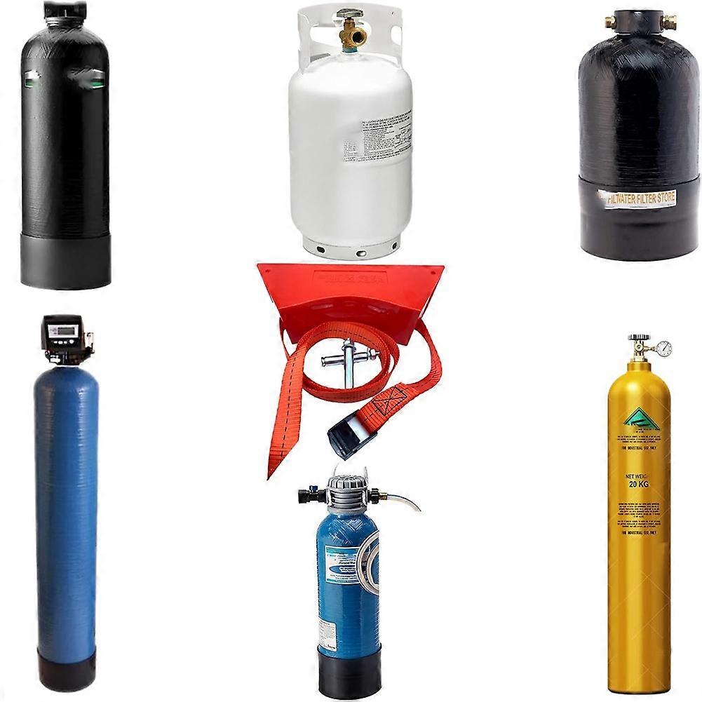 2Pcs Propane Tank Holder, Cylinder Wall Mounted Bracket,A