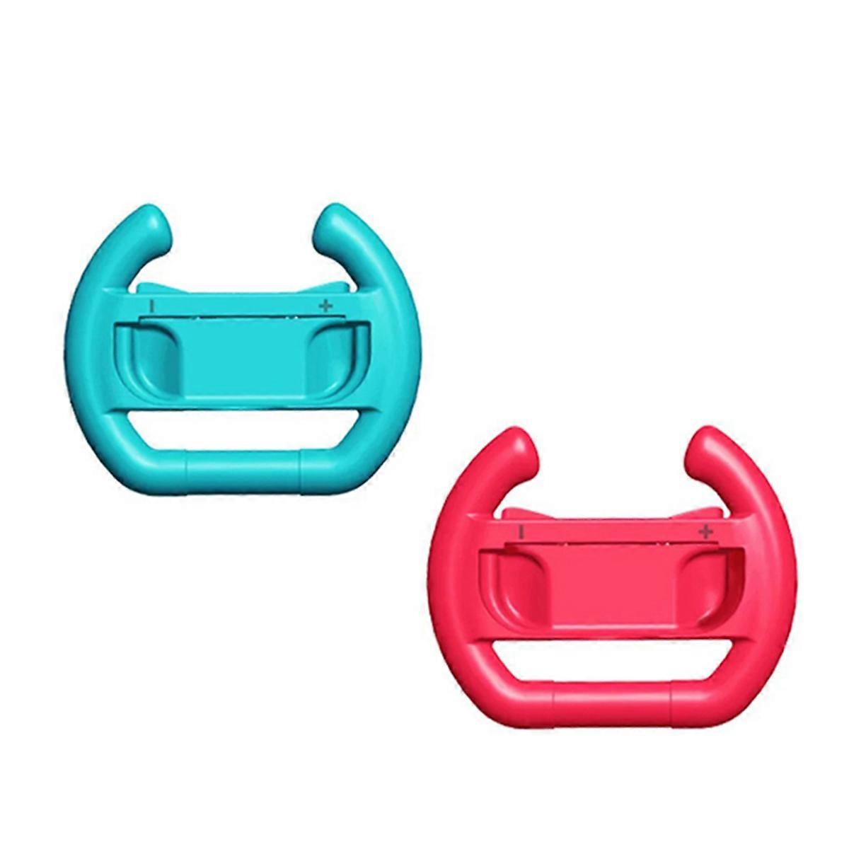 2 PCS Gaming Racing Steering Wheel Grip for Switch Blue&Red