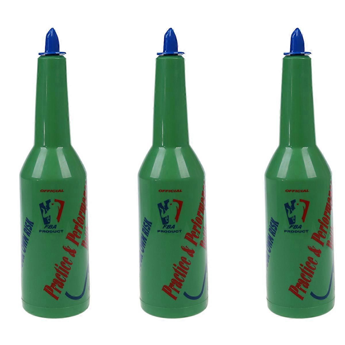 3X Flair Bartender Bartending Practice Bar Pub Bottle Wine Cocktail Shaker - Green