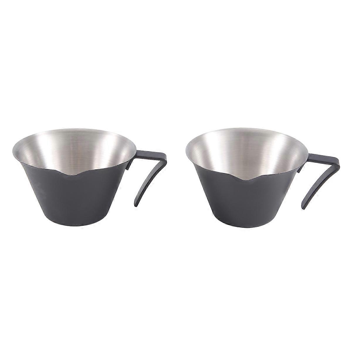 2 Pcs Espresso Measuring Cup with Handle Home Kitchen Accessories