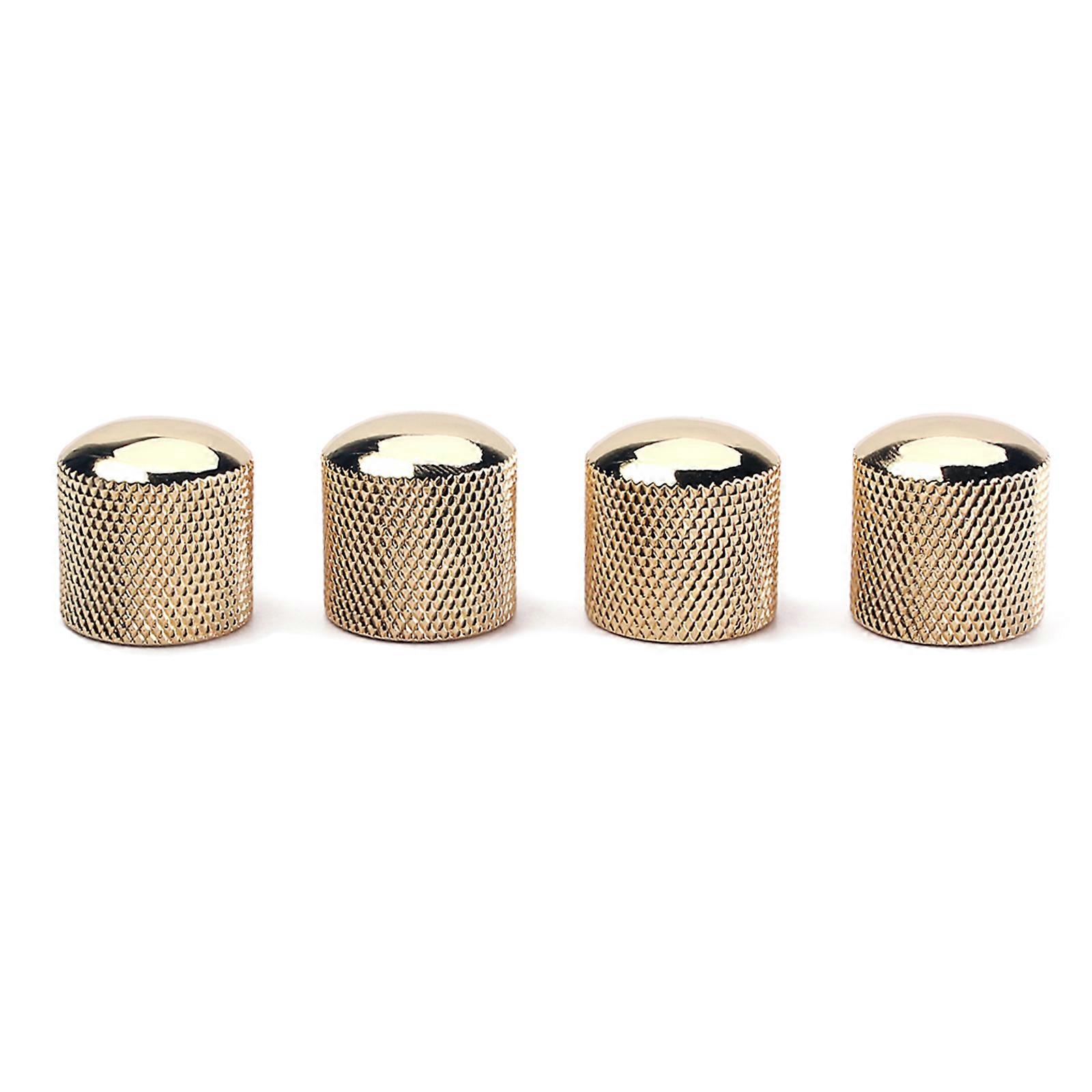 4Pcs Electric Guitar Control Knobs with Dia 6mm/0.24inch Shaft Pots Speed Volume Tone Knobs Replacements with Hex Wrench  Golden