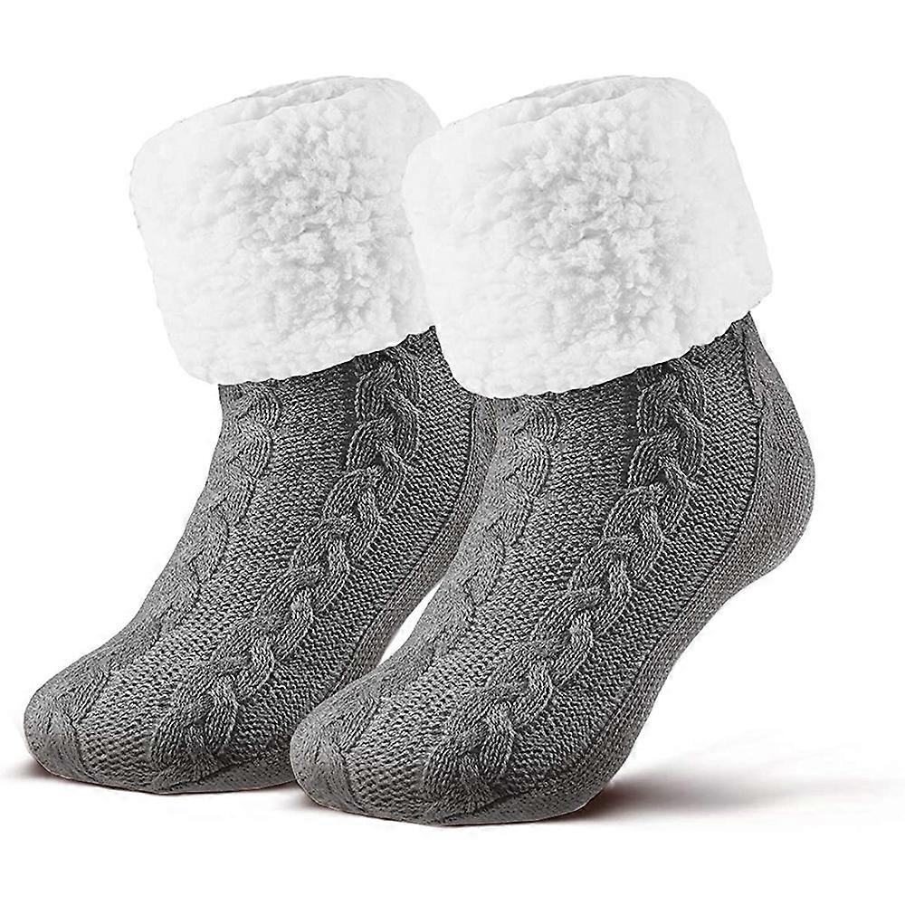 Women's Thermal Soft Warm Lined Lounge Bed Socks