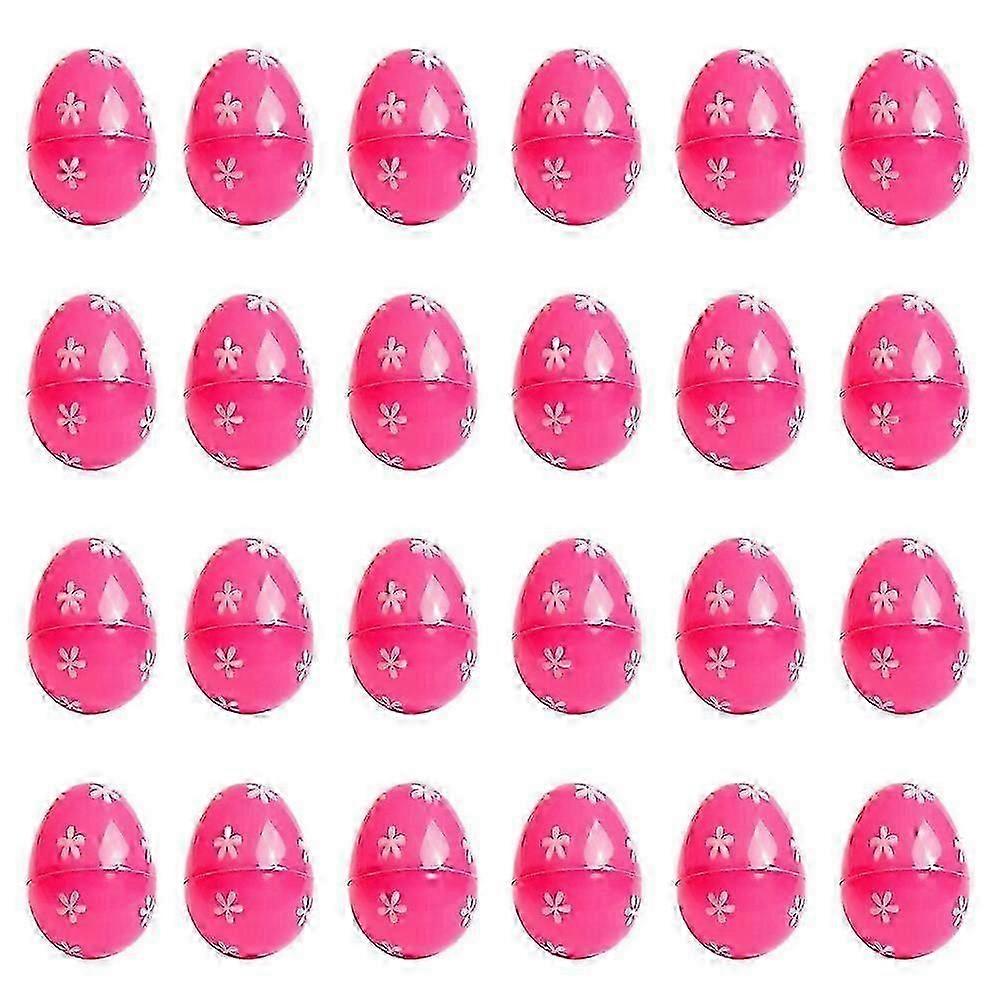 48pcs Empty Easter Eggshells Plastic Easter Egg Children Egg Toy Playthings