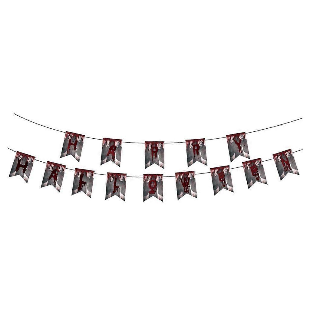 1Set Halloween Hanging Banner Decorative Charm Pull Flag Decoration