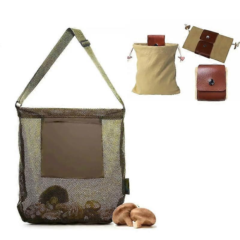 2 Set Collapsible Mushroom Foraging Kit for Outdoor Picking Morel Hunting