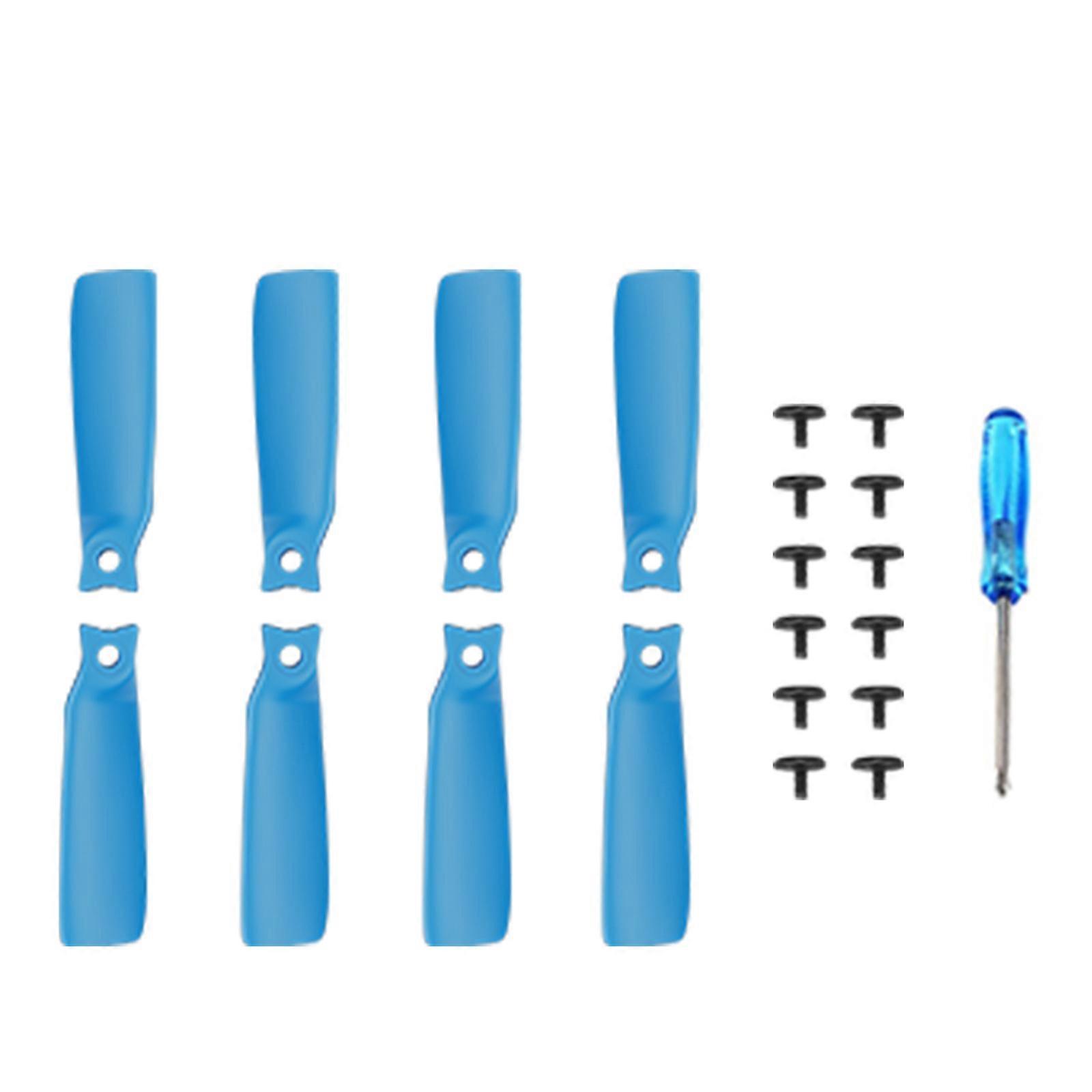 8pcs Low Noise Drones Propellers For Flip Models Improved Flight Efficiency And Easy Setups Included Tools  Blue