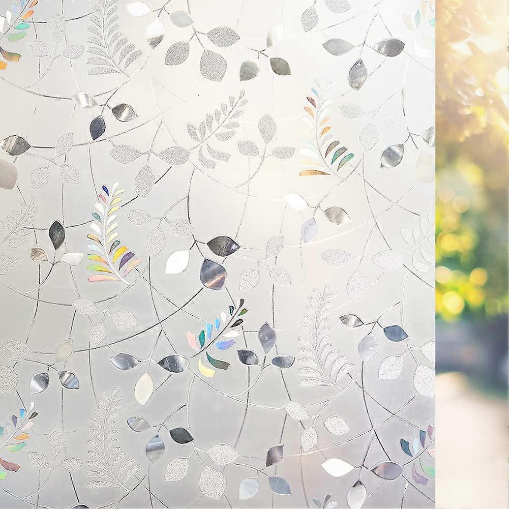 Stained Static Cling Decorative Colorful Frosted Window Privacy Film for Home Sliding Door 17.5 x 78.7 Inch