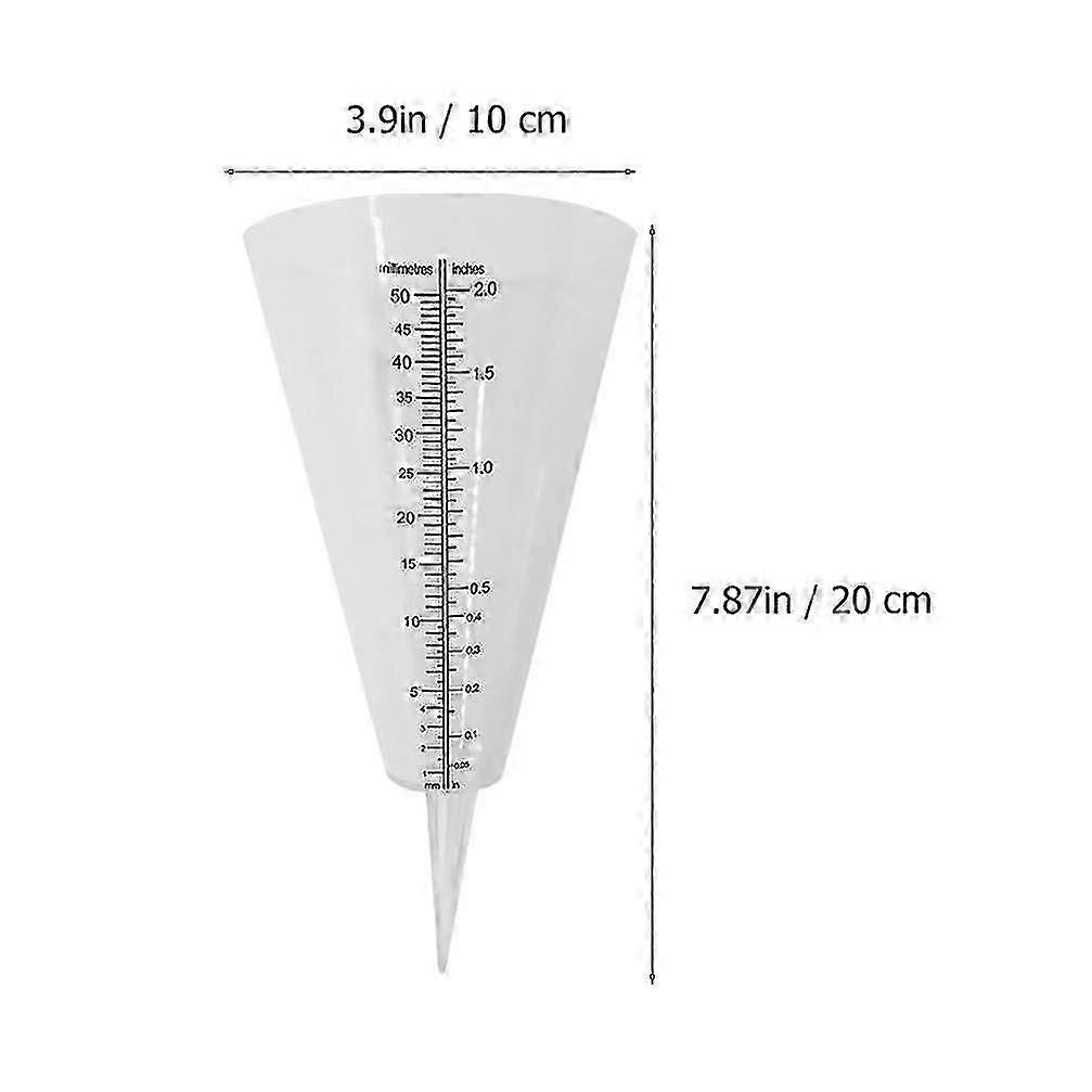 2 Pack Plastic Rain Gauge with Outdoor Scale for Accurate Measurement
