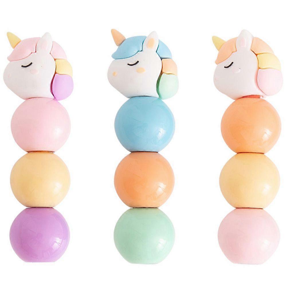 Splicing Unicorn Highlighter Adorable Book Reading Highlighter Students Underlining Pen
