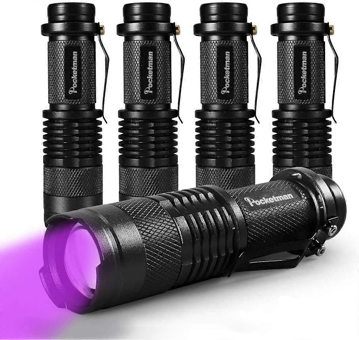 Black Light UV Flashlight, LED Ultraviolet Urine Detector for Pets, 5-Pack for Carpet and Floor Stain Detection