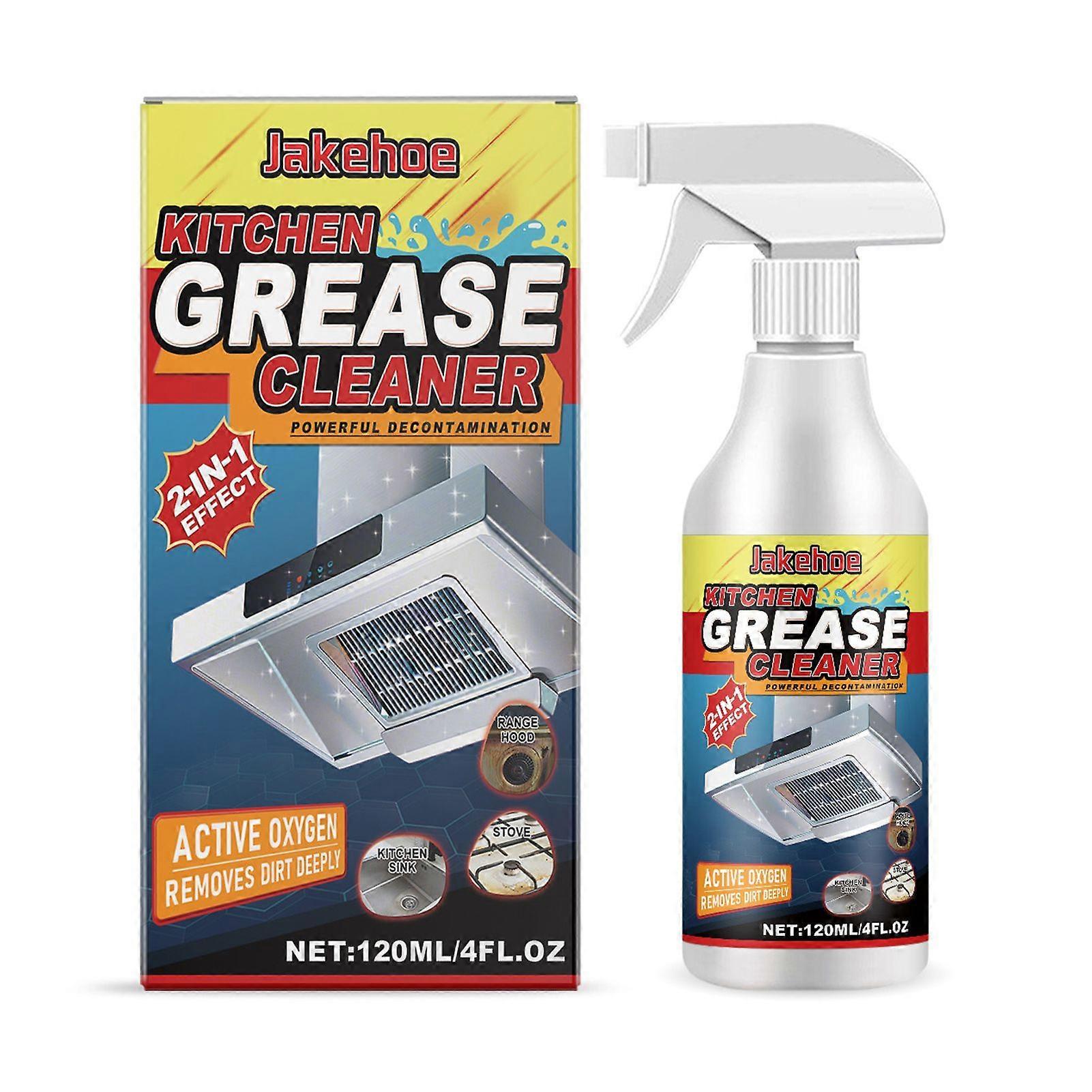 2-in-1 Heavy Duty Degreaser & Protector - Active Oxygen Foaming Kitchen Cleaner for Stove, Oven & Removes Tough Grease, Fast-Acting Stain Remover