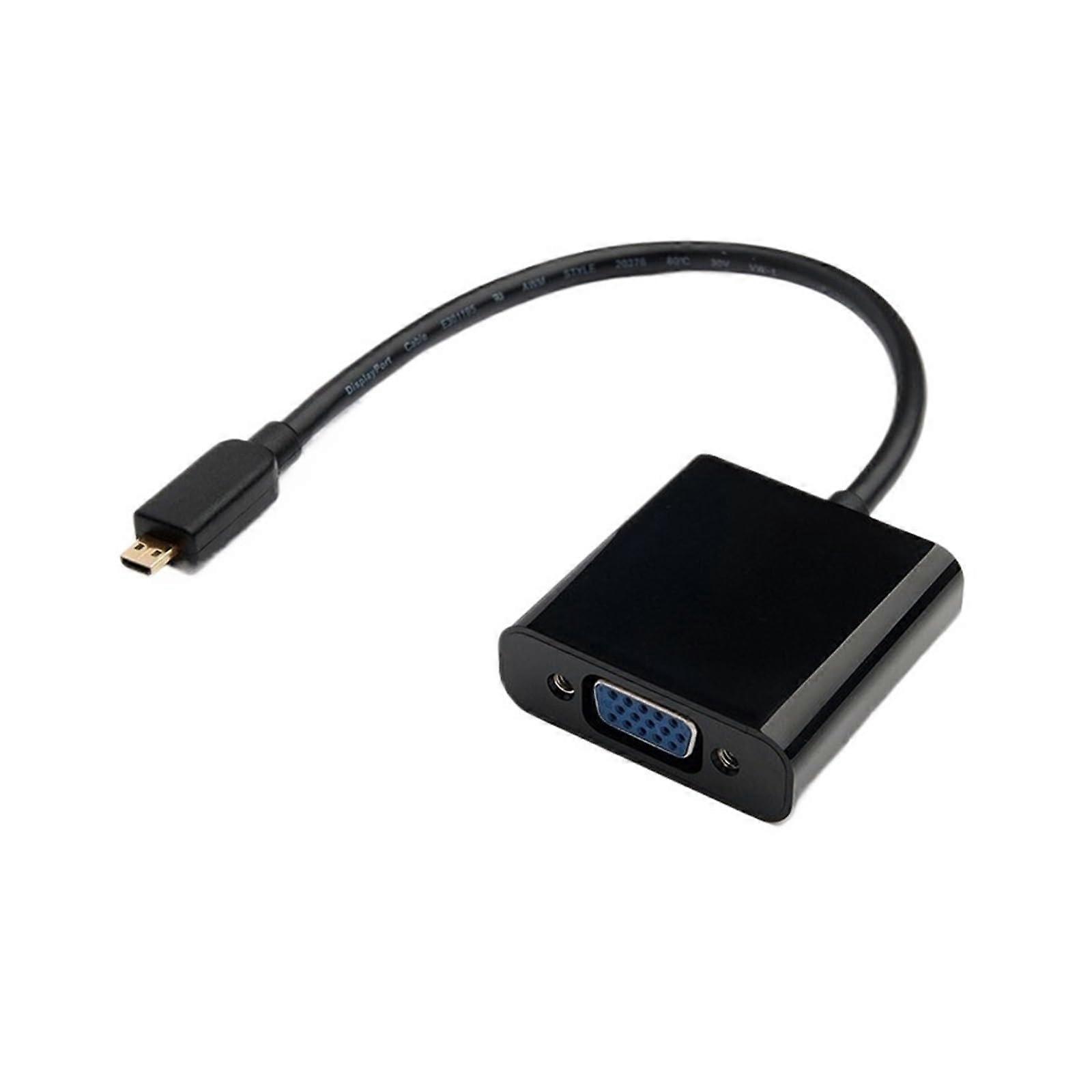 Micro HDMI to VGA Mobile Phone, ultrabook, Tablet, Projector Micro Interface Converter Cable, 0.25M