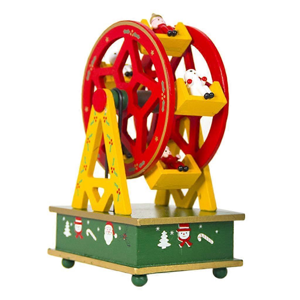 תיבת נגינה עץ קישוט חדר ציוד לקישוט הבית מתנת יום הולדת ליל כל הקדושים מתנות חג המולד יצירתי מתנת יום הולדת אדום