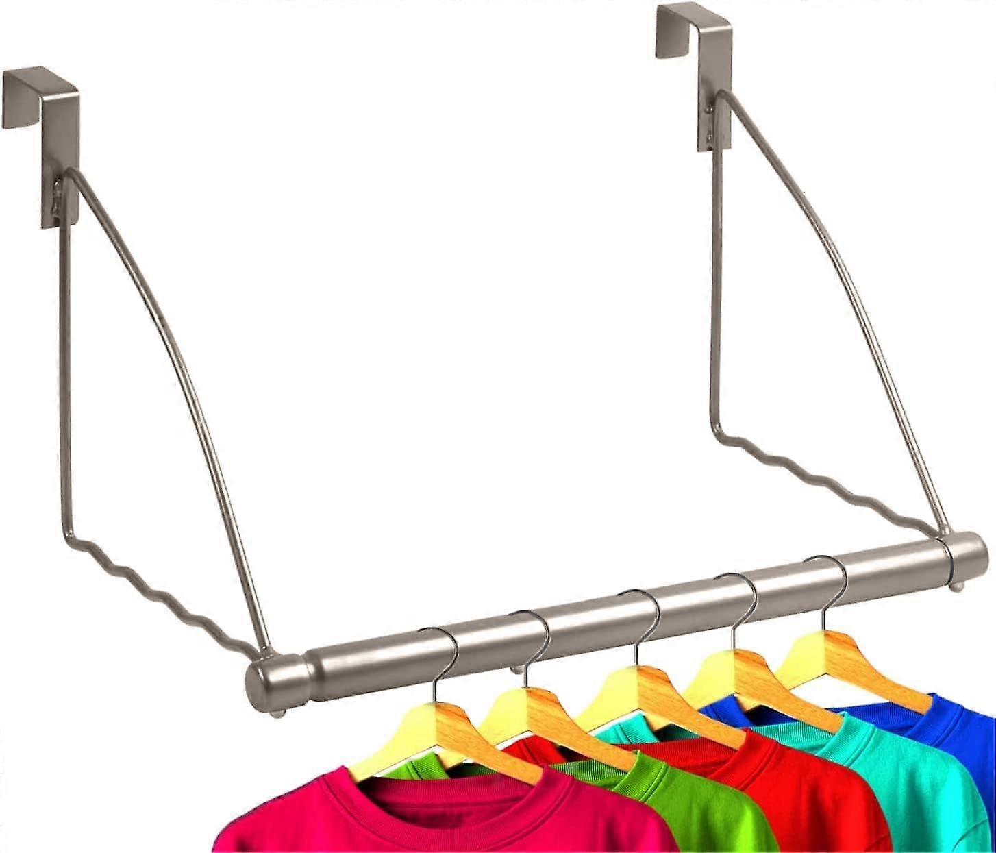 Door Shelf Straps for Clothes - Gray Door Clothes Drying Shelf for Bathroom Towels and Accessories
