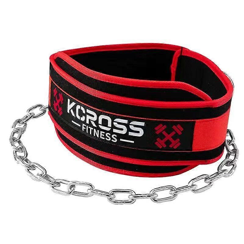 Multifunction Fitness Weightlifting Dipping Belt with Steel Chain Neoprene Waist Support for Pull Ups Deadlift Bodybuilding