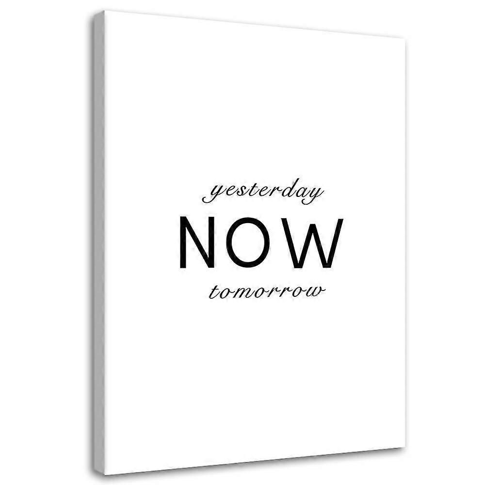 Lienzo, Ayer Hoy Mañana tipografía - 40x60