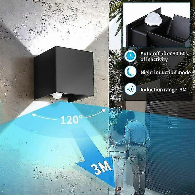 12w Wall Light With Motion Sensor For Outdoor Indoor, Iave Adjustable
